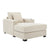 39.7" Cream Oversized Chaise Lounger