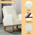 Cream Teddy Upholstered Modern Rocking Chair