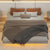 Gray King Size Floating Bed with LED Lights