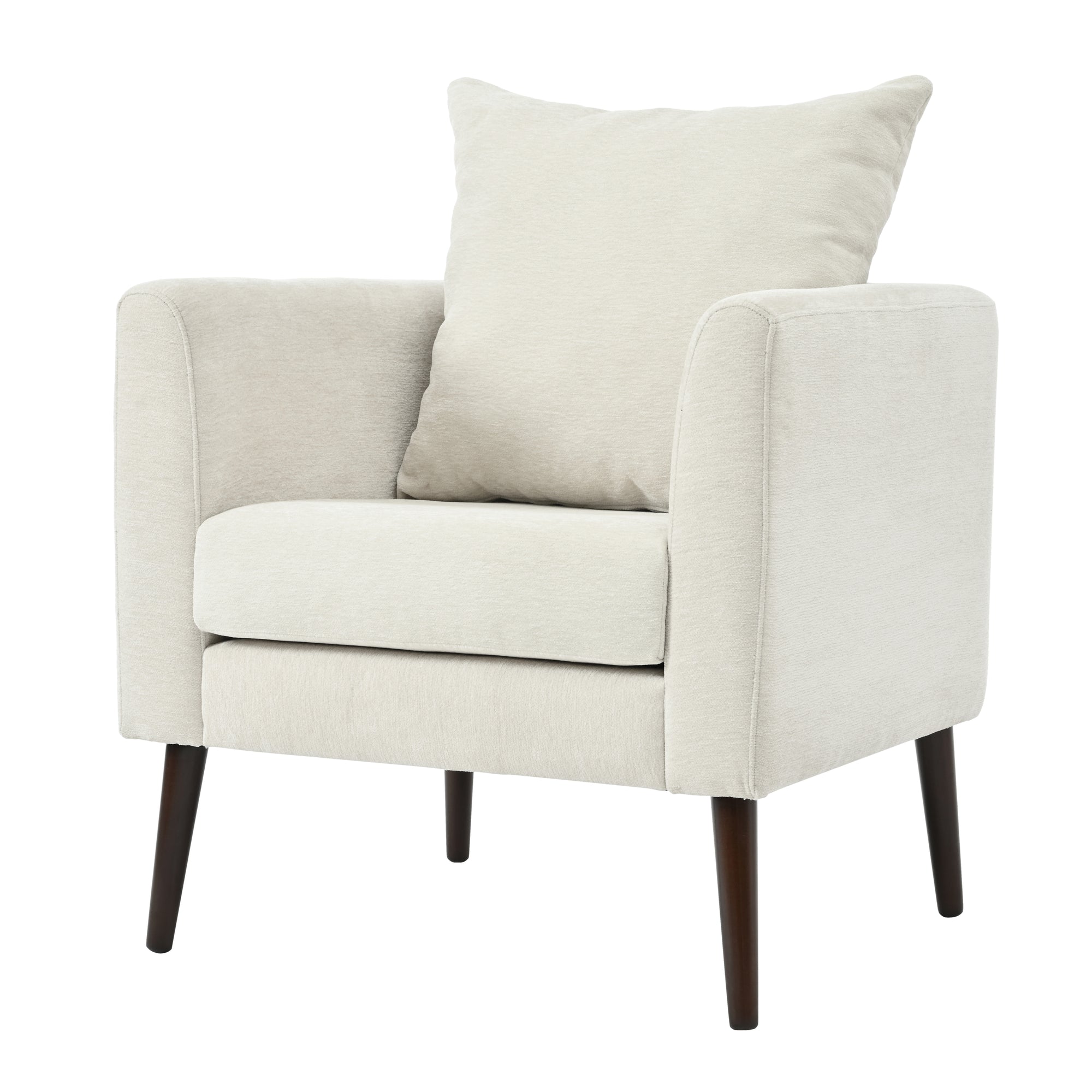 Barrel Chair - Cozy Upholstered Accent Chair in Beige for Living Room