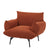 36" Modern Accent Upholstered Armchair - Curry Flannelette Fabric, Stylish Reading Chair for Living Room, Bedroom, Office