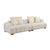 Accra 2-Seat Minimal Corduroy Sofa in Beige