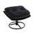 Black Upholstered Velvet Chair and Ottoman Set