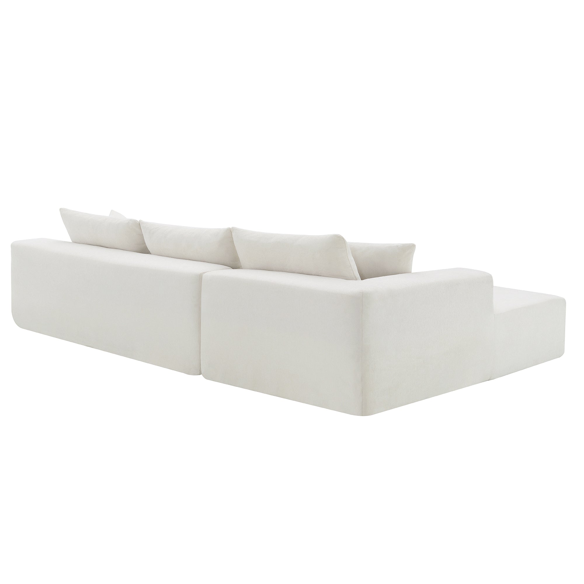 Addis 4-Seat Modular Convertible Sofa in Cream