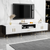 71'' Modern TV Stand with 2 Cabinets and Open Compartments for TVs up to 80'' In White and Black