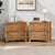 Hazel 3-Drawer Side Table Set of Two for Living Room In Natural