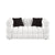 White Boucle 5-Seater Marshmallow Loveseat Sofa