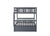 Dark Gray Full Over Full Rubber Wood Bunk Bed with Trundle, Ladder, and Guardrails