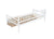 Twin-Size Pine Wood Daybed with Two Storage Drawers In White