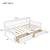 Twin-Size Pine Wood Daybed with Two Storage Drawers In White