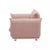 Pillow Top Arms Accent Chair Upholstered In Pink Lambswool