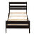 Espresso Tone Twin Bed with Headboard and Footboard