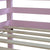 Twin Over Twin Pink House-Shaped Floor Bunk Bed with Ladder and Guardrails