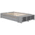 Gray Full Size Bed with Storage Case, 2 Storage Drawers and Lengthwise Support Slat