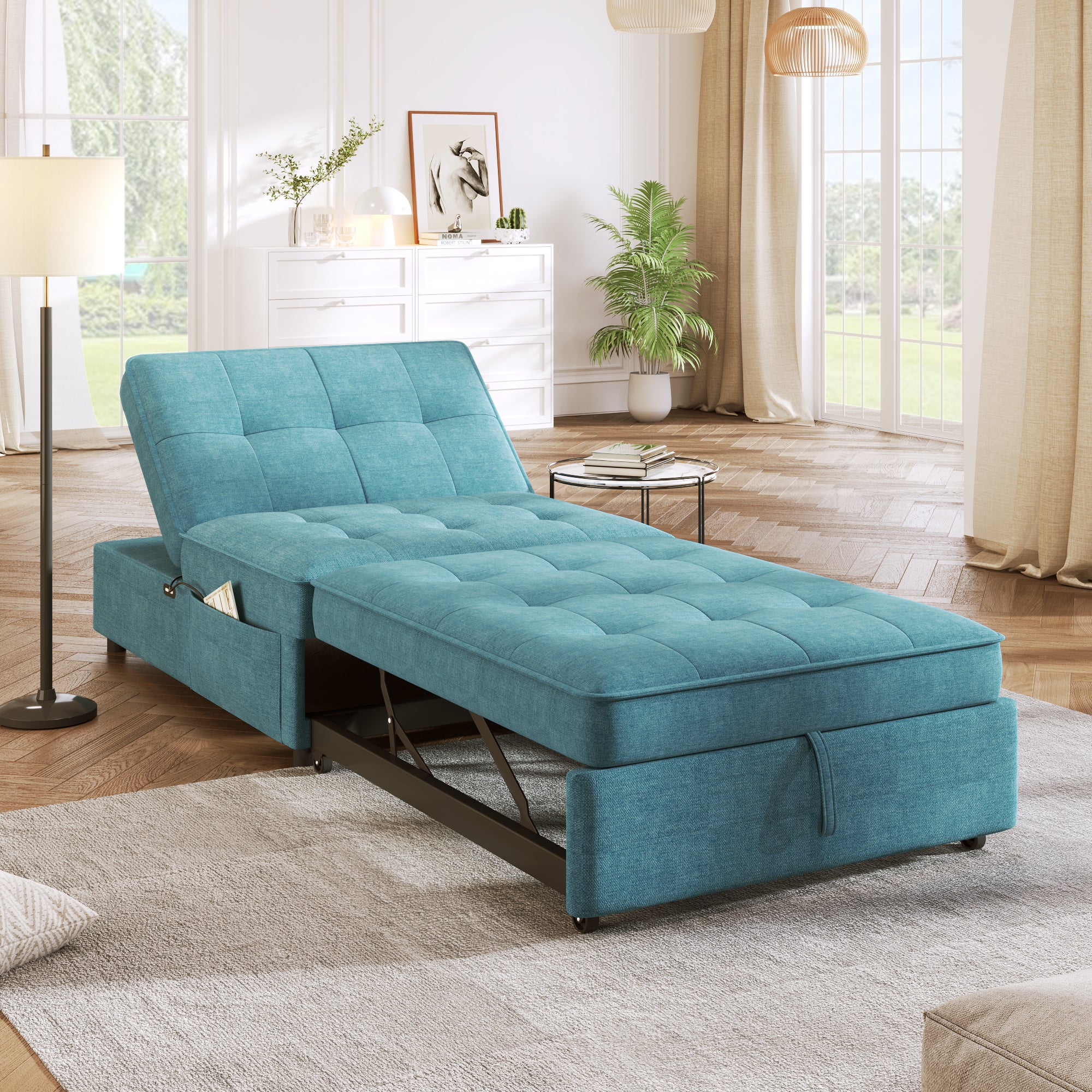 Teal 4-in-1 Sofa Bed Chair