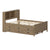 Walnut Finish Full Wooden Bed Frame with Trundle, Drawers, and Storage Headboard