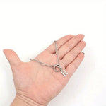 Load image into Gallery viewer, Paperclip Letter Initial Circle Lock Clasp Necklace
