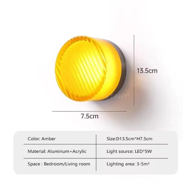 Minimal Jelly Jar &amp; Dimple Wall Sconce Light