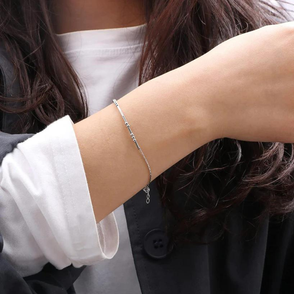 Personalised Morse Code Bracelet Morse Code Bead Bracelet