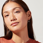 Load image into Gallery viewer, Crystal Drop Earrings Dainty Zirconia Huggies
