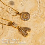 Load image into Gallery viewer, 2pc 14k Diamond Letter Initial Necklaces
