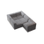 Kinshasa 5-Seat Modular Chenille Sofa in Gray