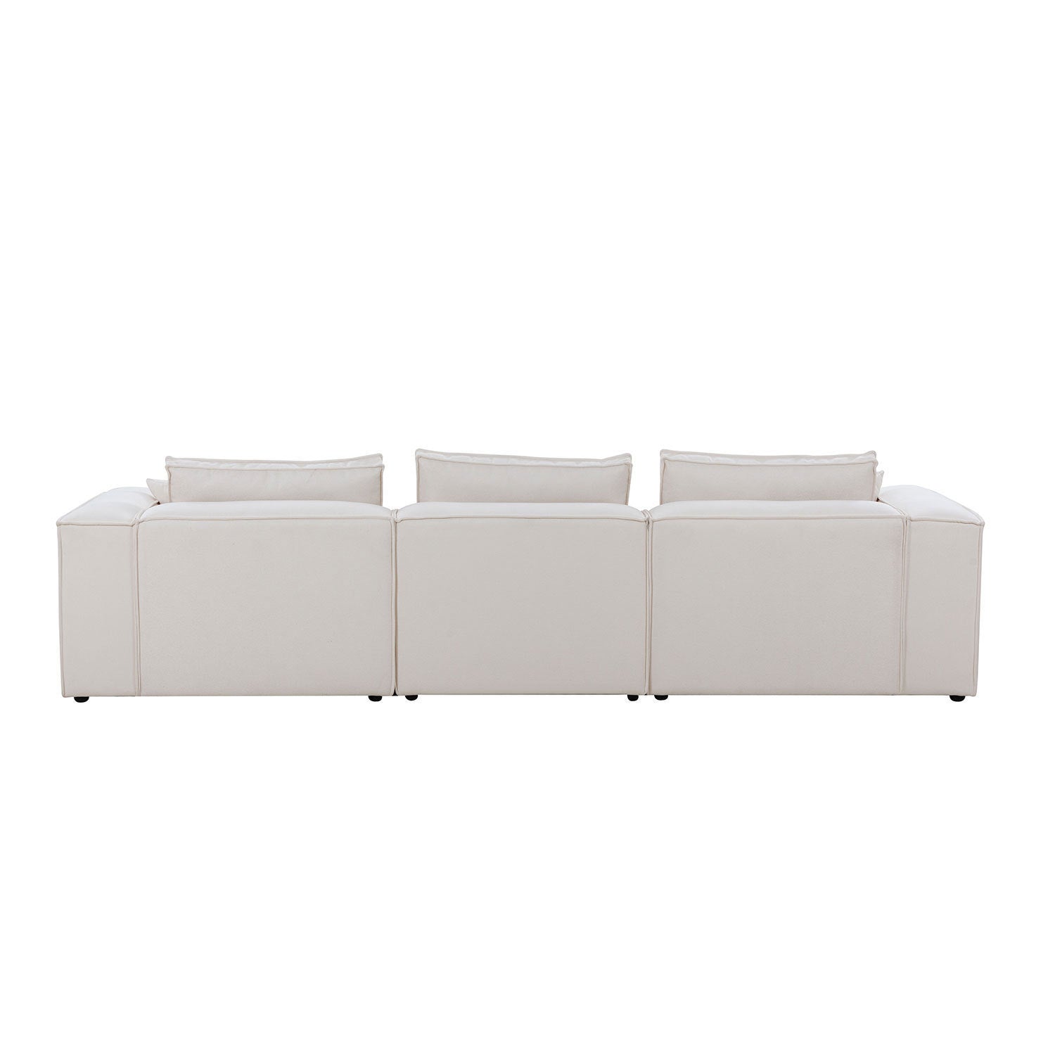 Modern Minimalist Modular Sectional Sofa Set in White