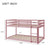 Pink Twin Over Twin Low Floor Bunk Bed