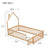 Natural Twin House-Shaped Headboard Toddler Floor Bed with Fence