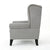 Antique-Styled Gray Tufted Armchair