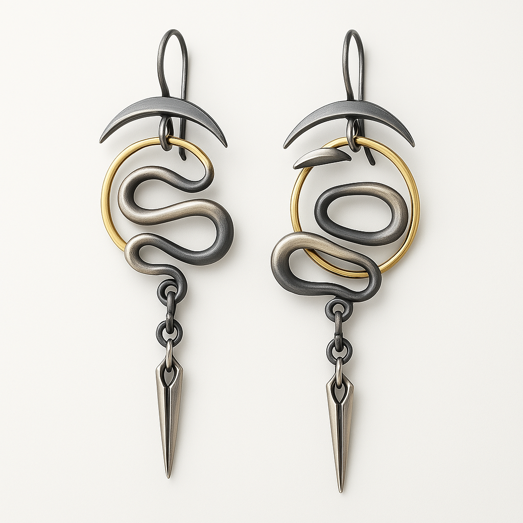 Sparkling spiral drop earrings