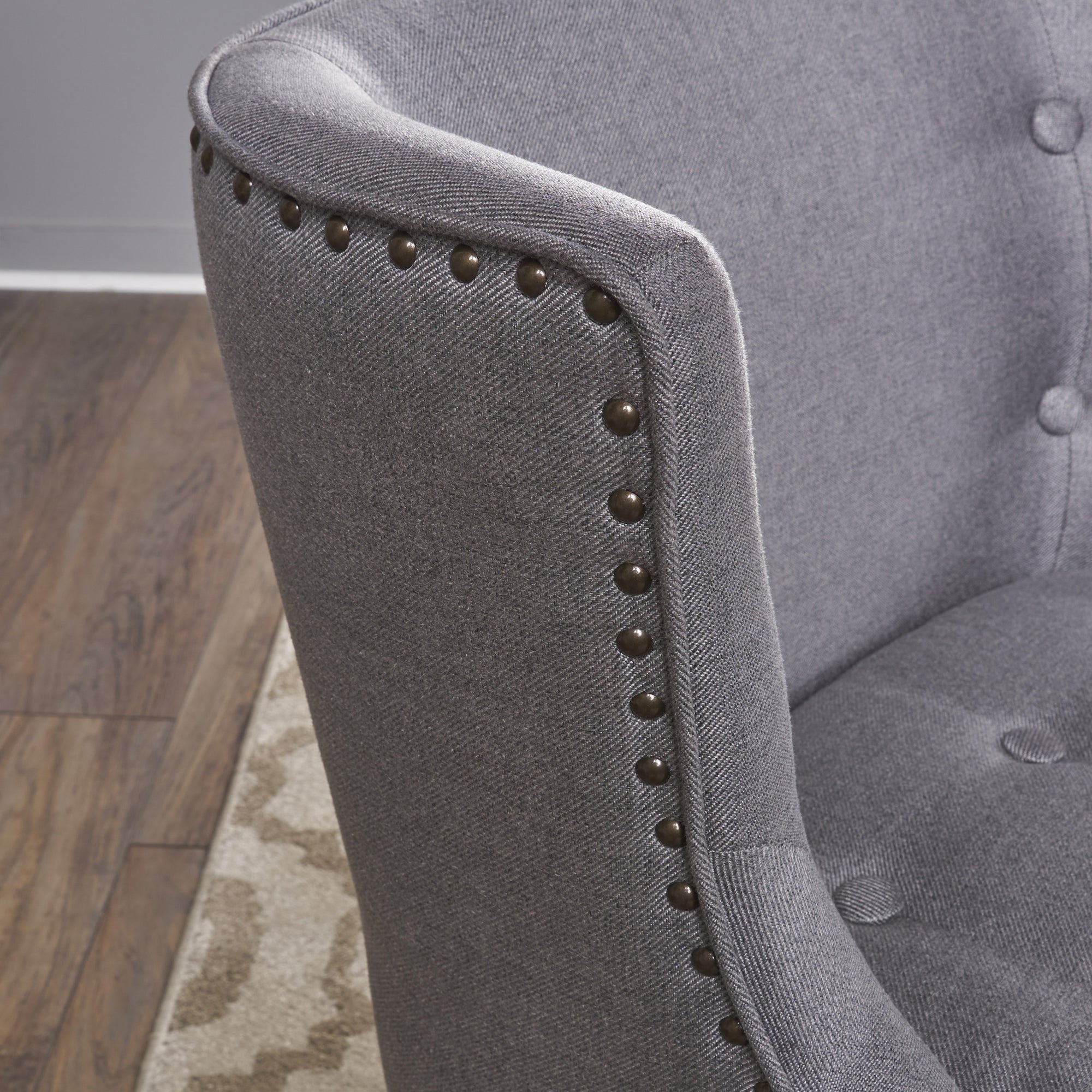 Occasional Accent Chair In Gray Fabric