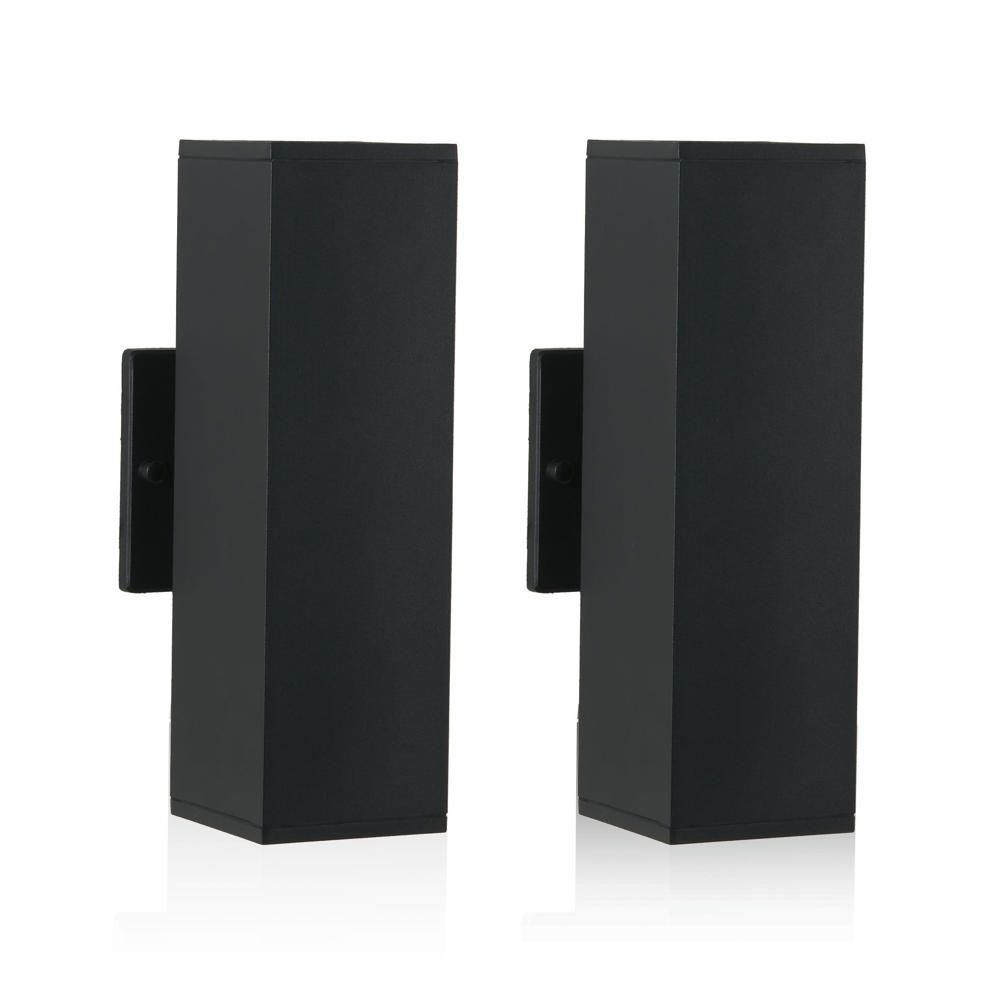 Weatherproof Black Aluminum 2-Pack Modern Outdoor Wall Sconce