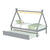 Gray Twin Size Tent Floor Bed with Trundle