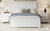 Coastal King Size Farmhouse Solid Wood Bed Frame in Antique White