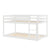 White Twin Over Twin Floor Bunk Bed