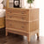 Hazel 3-Drawer Side Table Solid Wood Construction In Hazel