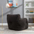 Soft Teddy Tufted Bean Bag Chair in Dark Gray