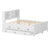 White Twin Bed with Trundle and Storage Drawers