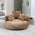 Comfortable Lazy Lounger Bean Bag Couch in Coffee Chenille