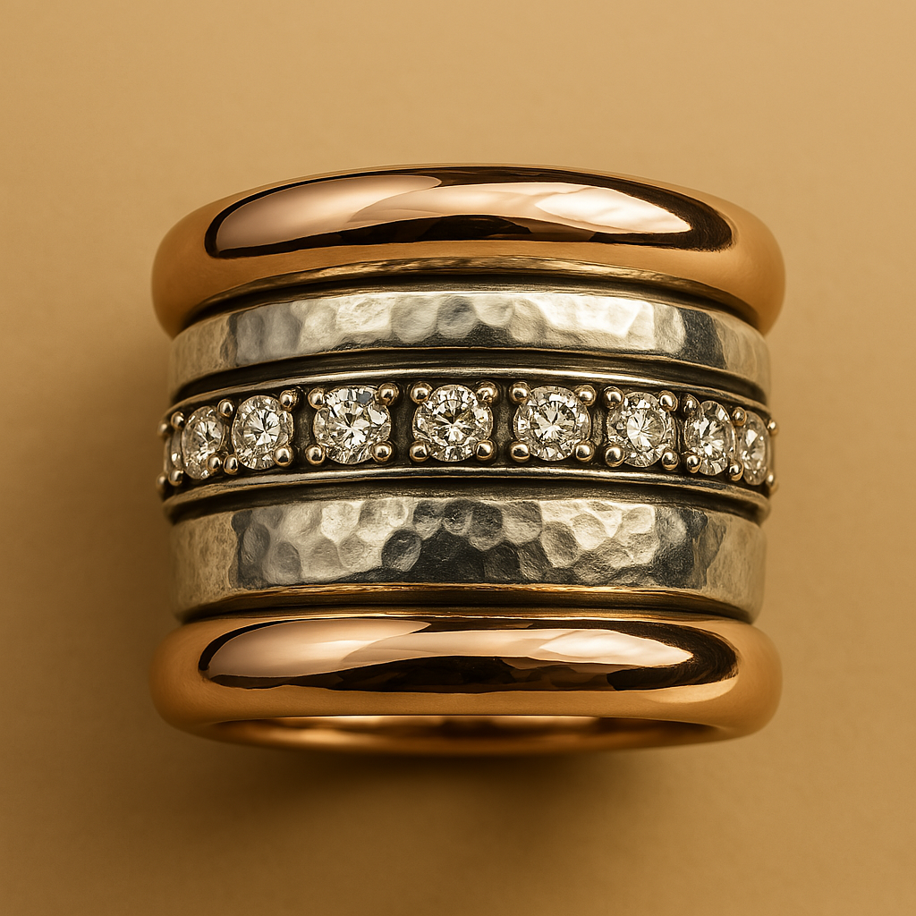 Romantic vintage statement ring in gold