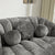 Gray Chenille Bean Shape 2-Seater Lazy Sofa