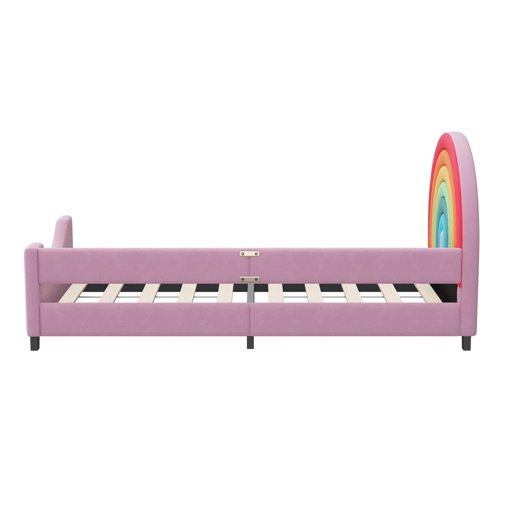 Twin Rainbow Velvet Enclosed Bed