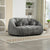 Gray Chenille Bean Shape 2-Seater Lazy Sofa