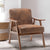 Mid-Century Modern Accent Chair - Solid Wood Frame, Extra-Thick Backrest, Ideal for Living Room, Bedroom, or Reading Room