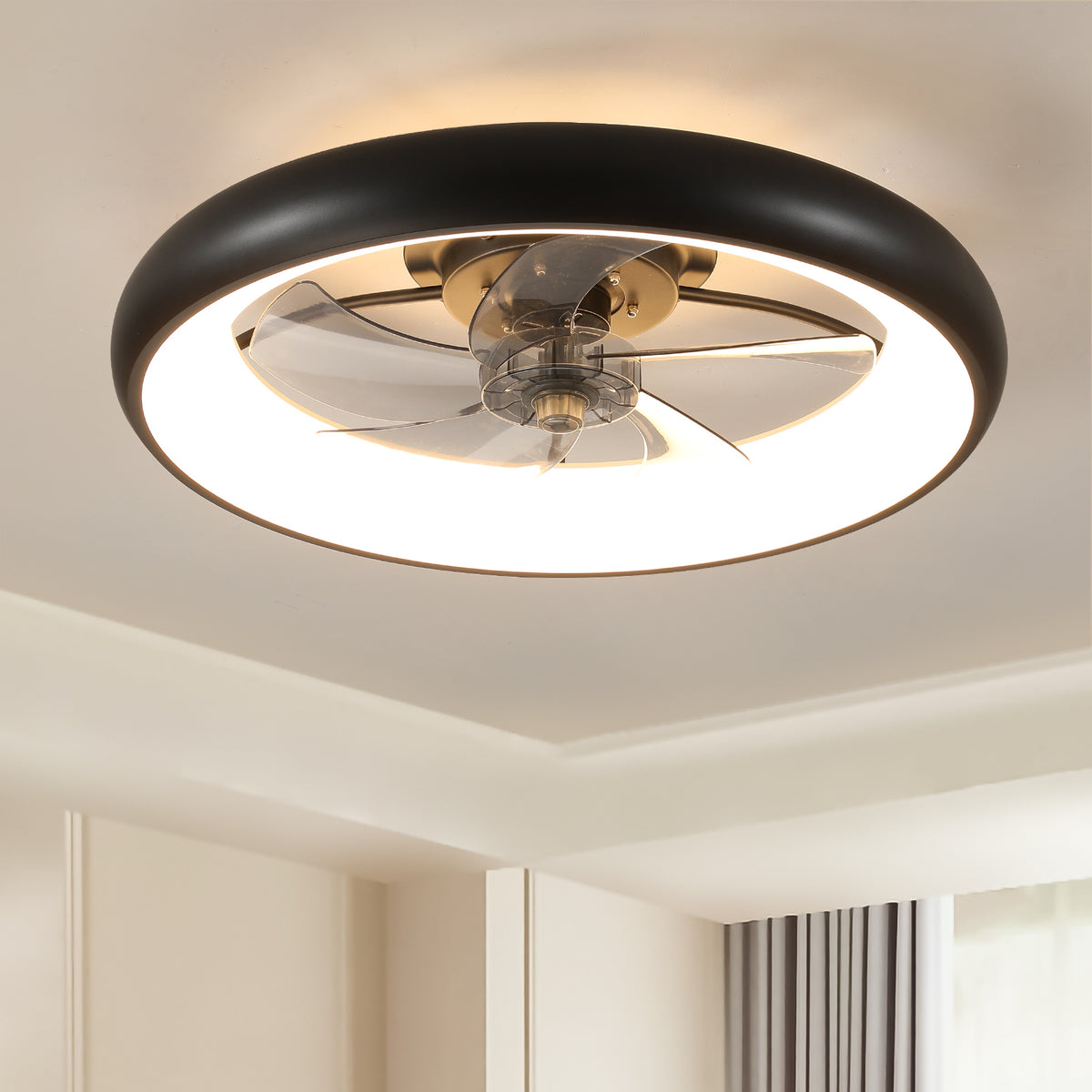 Sleek Ceiling Fan with Lights Dimmable LED