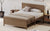 King Size Walnut Wooden Platform Bed Frame