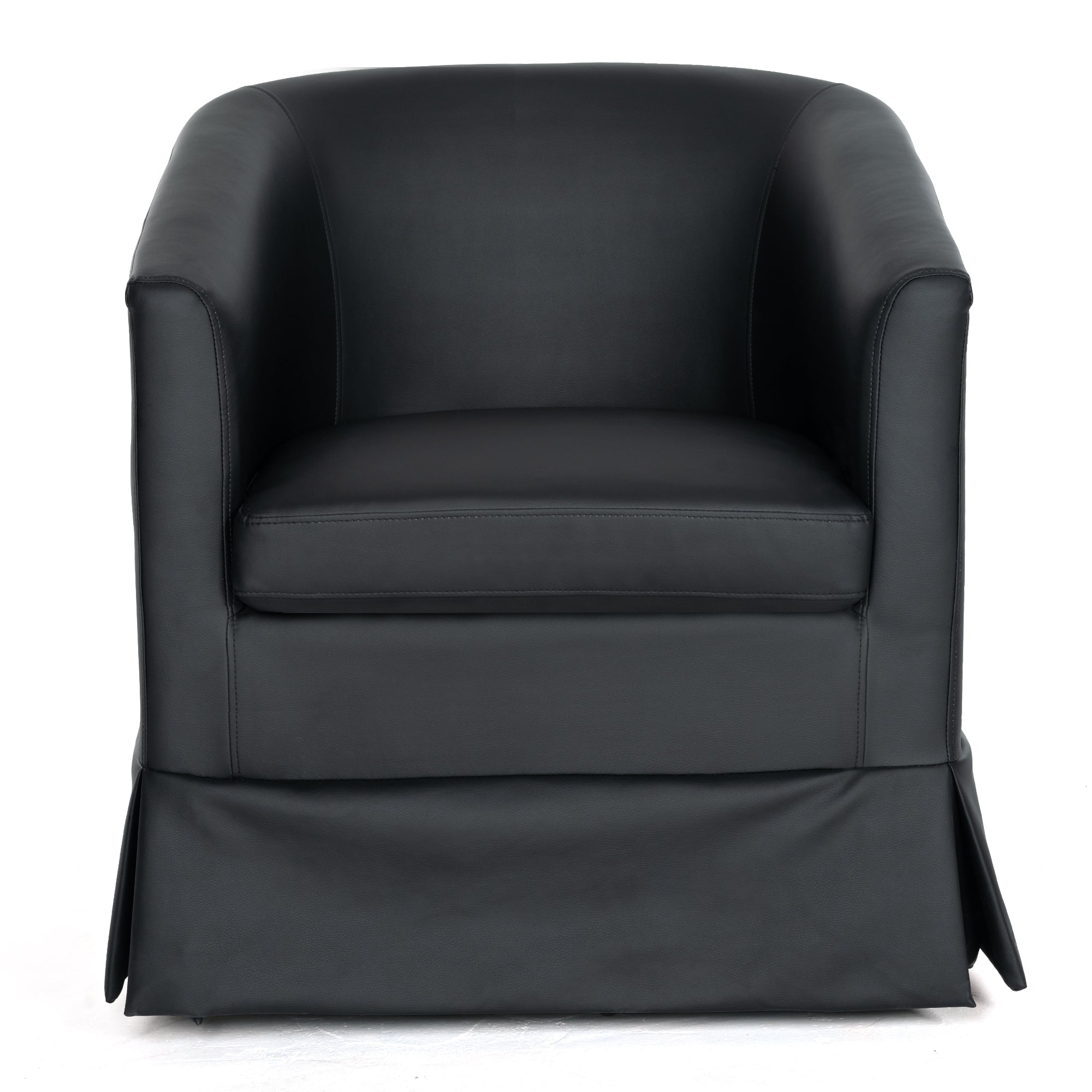 Black Swivel Chair with 360° Rotation and Comfortable Cushions