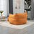 Durable High-Back Bean Bag Chair for Indoor and Outdoor Use in Orange