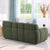 Olive Green Boucle Marshmallow Loveseat Sofa